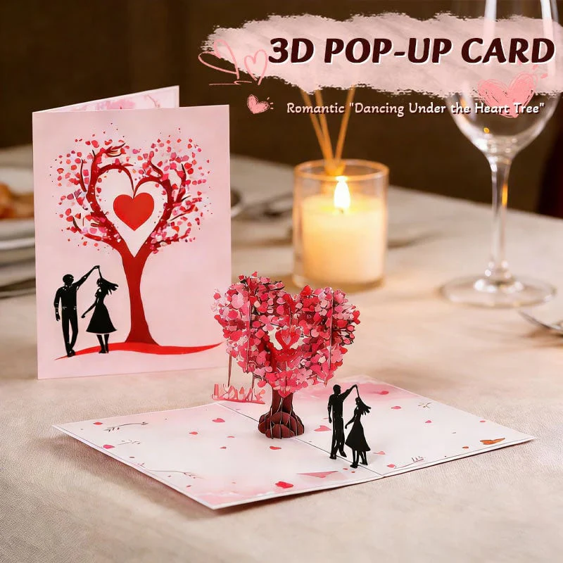3D Pop-Up Anniversary Card - Romantic Love Tree & Hearts Design💌 - Image 2