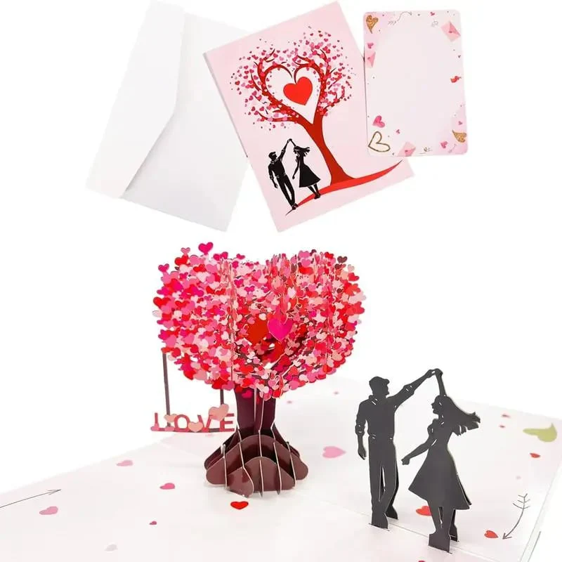 3D Pop-Up Anniversary Card - Romantic Love Tree & Hearts Design💌 - Image 9