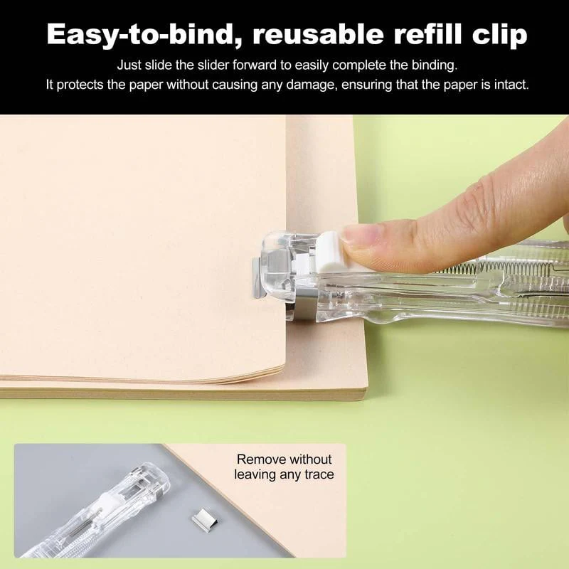 Portable Binder Clip Stapler - Includes 50 reusable clips - Image 3