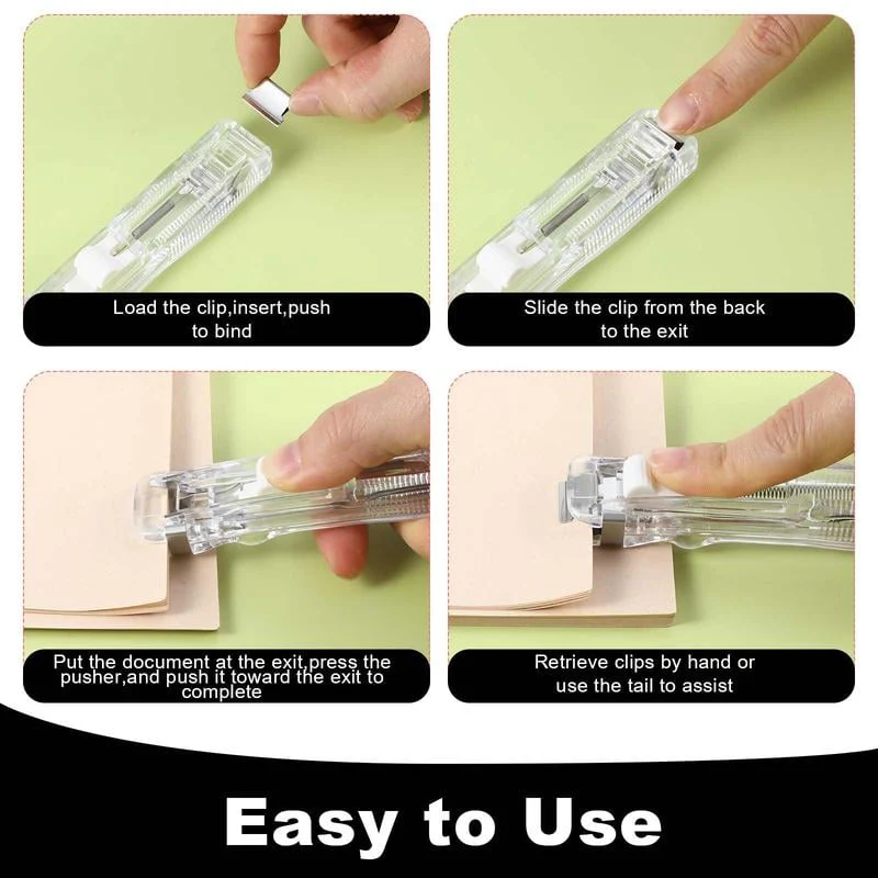 Portable Binder Clip Stapler - Includes 50 reusable clips - Image 4