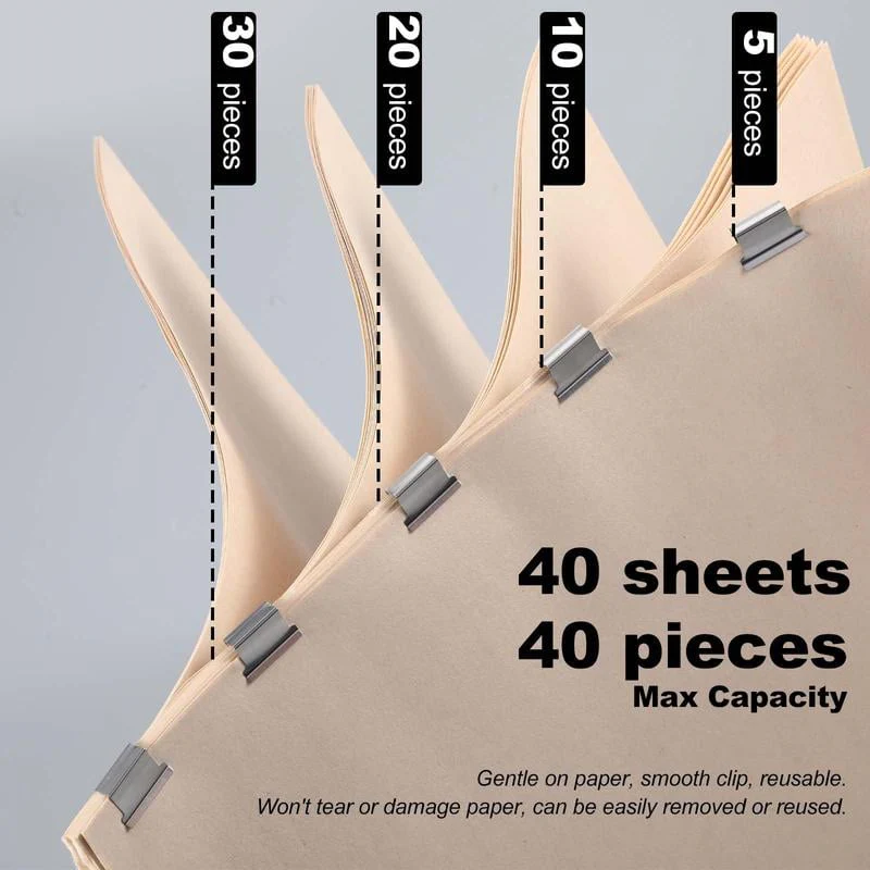 Portable Binder Clip Stapler - Includes 50 reusable clips - Image 5