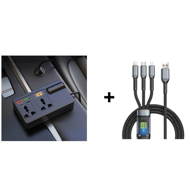 ⚡🔋Portable Car Inverter 12V/24V to 220V with Digital Display - Image 11