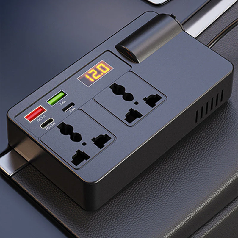 ⚡🔋Portable Car Inverter 12V/24V to 220V with Digital Display - Image 5