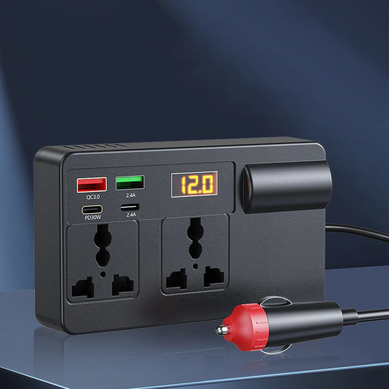 ⚡🔋Portable Car Inverter 12V/24V to 220V with Digital Display - Image 7