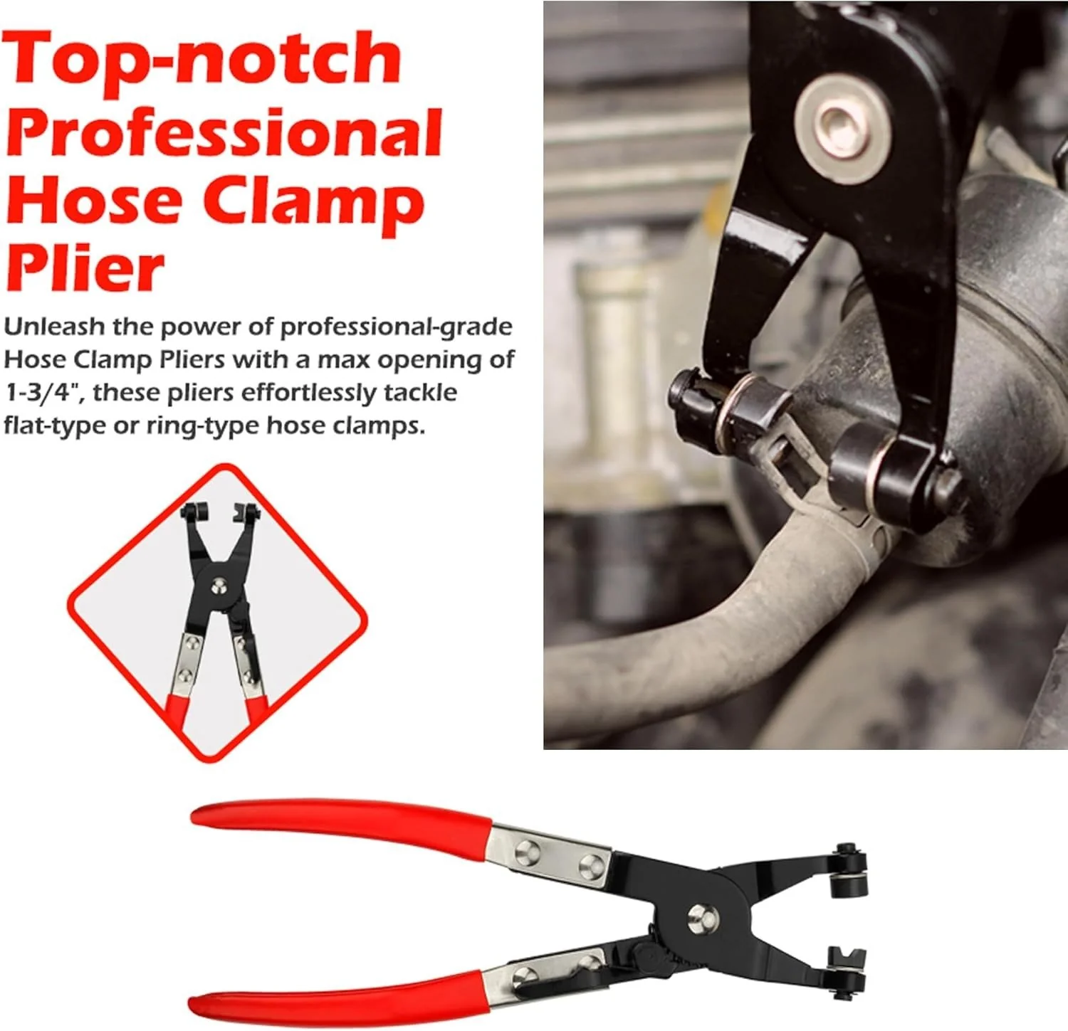 🔧 4-Piece Hose Clamp Pliers Set – Professional Automotive Repair Tools - Image 3