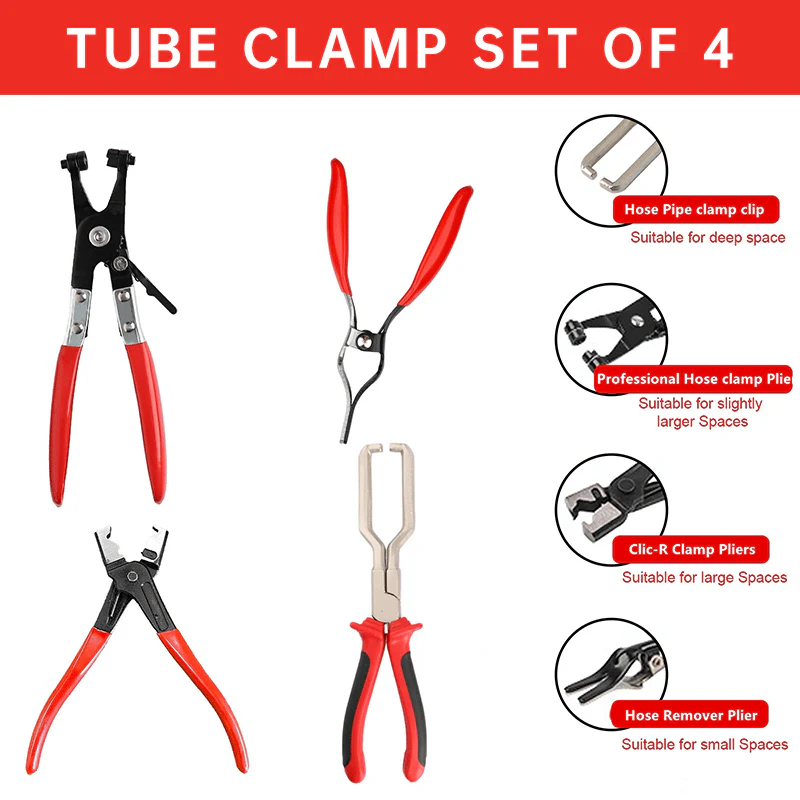 🔧 4-Piece Hose Clamp Pliers Set – Professional Automotive Repair Tools - Image 6
