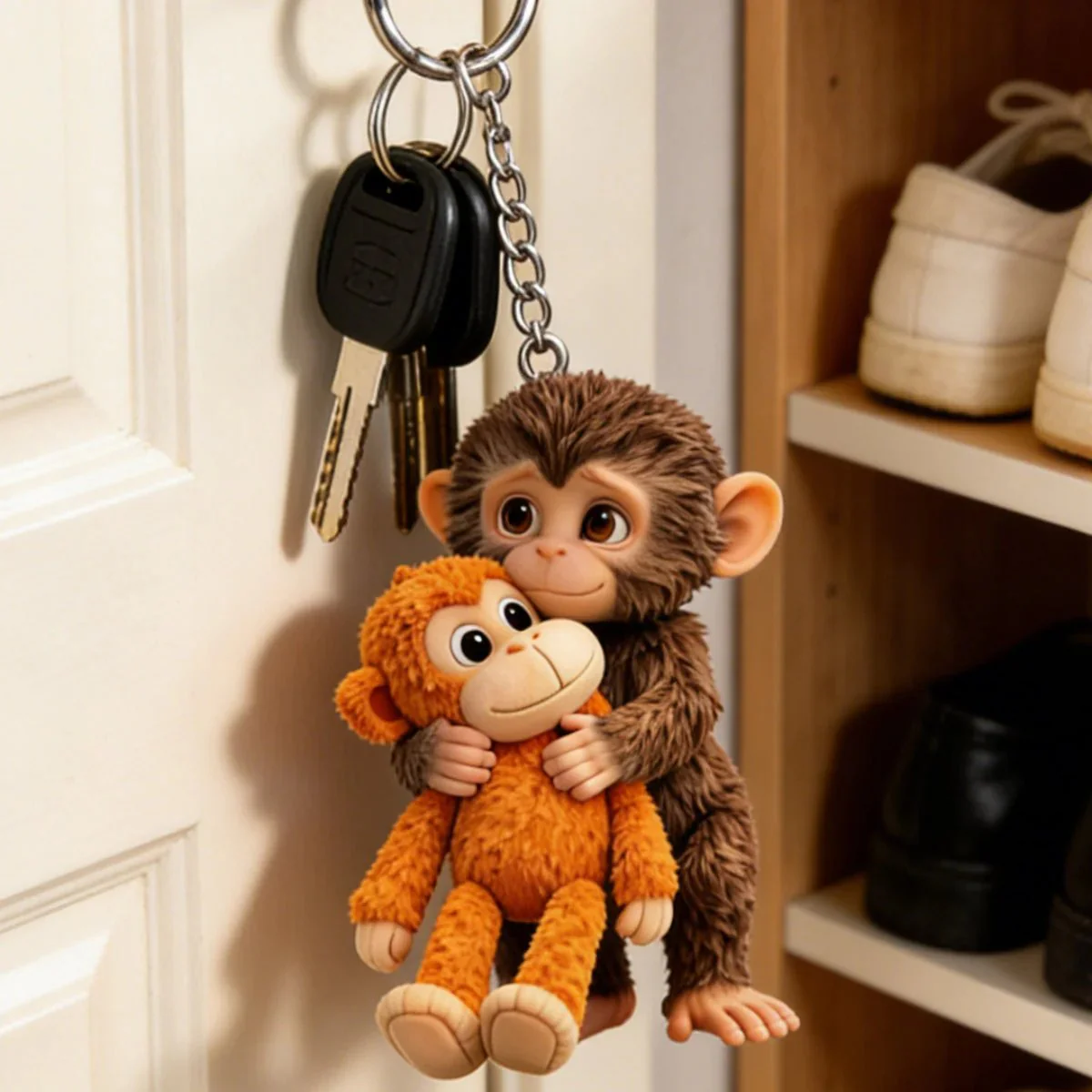 🔥Last Day 50% OFF - 🐵 3D Viral Punch Monkey Keychain 💕🎁Emotional Gift for Animal Lovers, Family, Friends, Loved Ones - Image 3