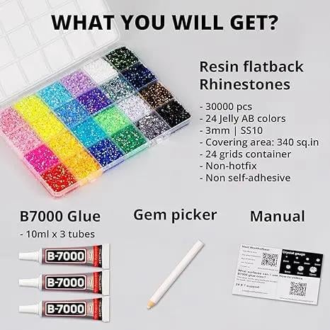 🔥Resin Jelly Rhinestones for Crafting Multicolor 3mm Flatback Gems💎 - Image 3