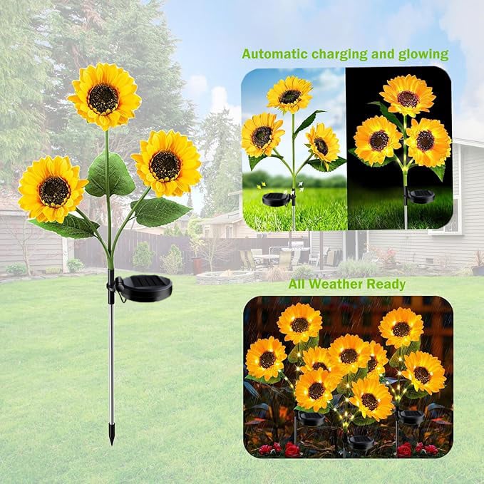 🌻Mother's Day Sale 49% OFF- 🌞Solar LED Sunflower Garden Lights-29.6inch/74cm - Image 13
