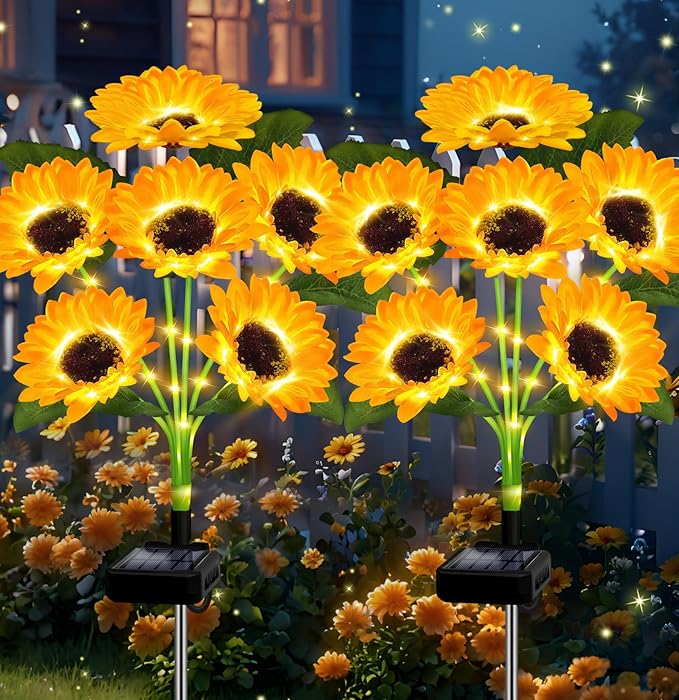 🌻Mother's Day Sale 49% OFF- 🌞Solar LED Sunflower Garden Lights-29.6inch/74cm - Image 16