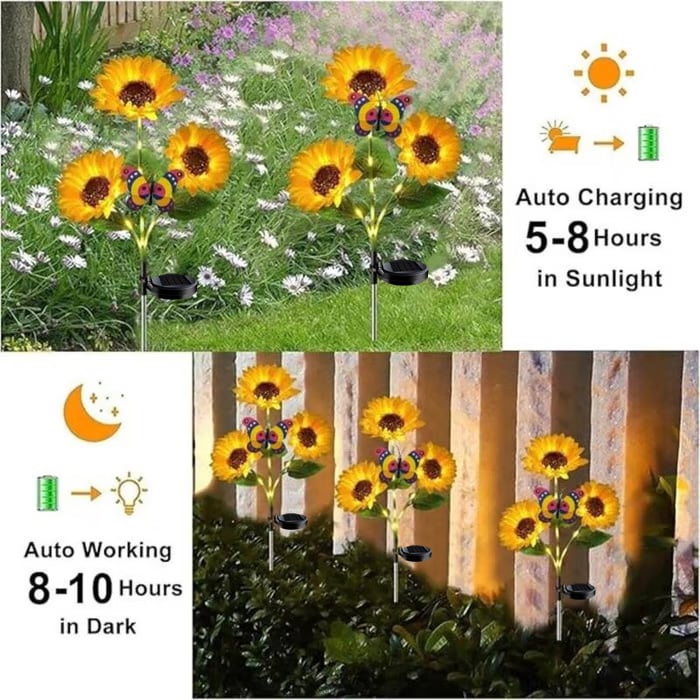🌻Mother's Day Sale 49% OFF- 🌞Solar LED Sunflower Garden Lights-29.6inch/74cm - Image 3