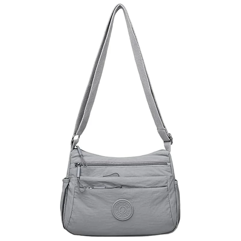 Solid Color Fashionable Multi-pocket Zipper Crossbody Bag - Image 5