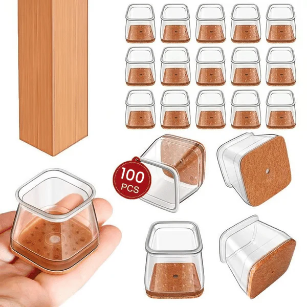 Square Chair Leg Protectors for Hardwood Floor Fits All Shape Chair Mat for Wood and Tile Floors. - Image 11