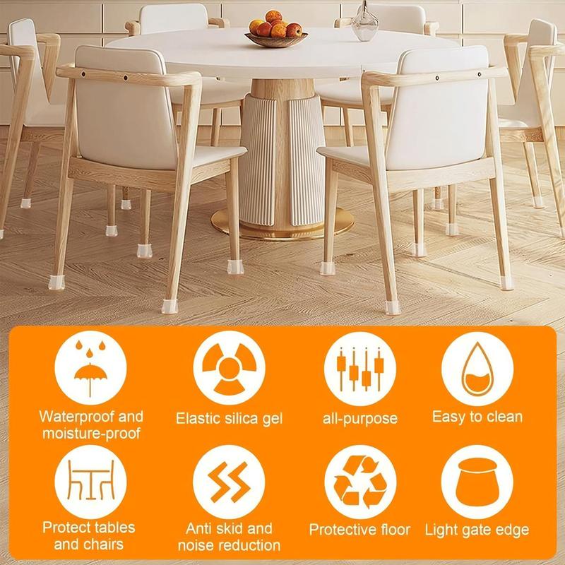Square Chair Leg Protectors for Hardwood Floor Fits All Shape Chair Mat for Wood and Tile Floors. - Image 8