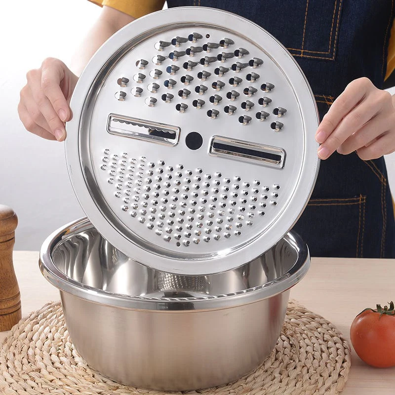 Stainless Steel Grater with Drain Basket🥕🥗 - Image 10