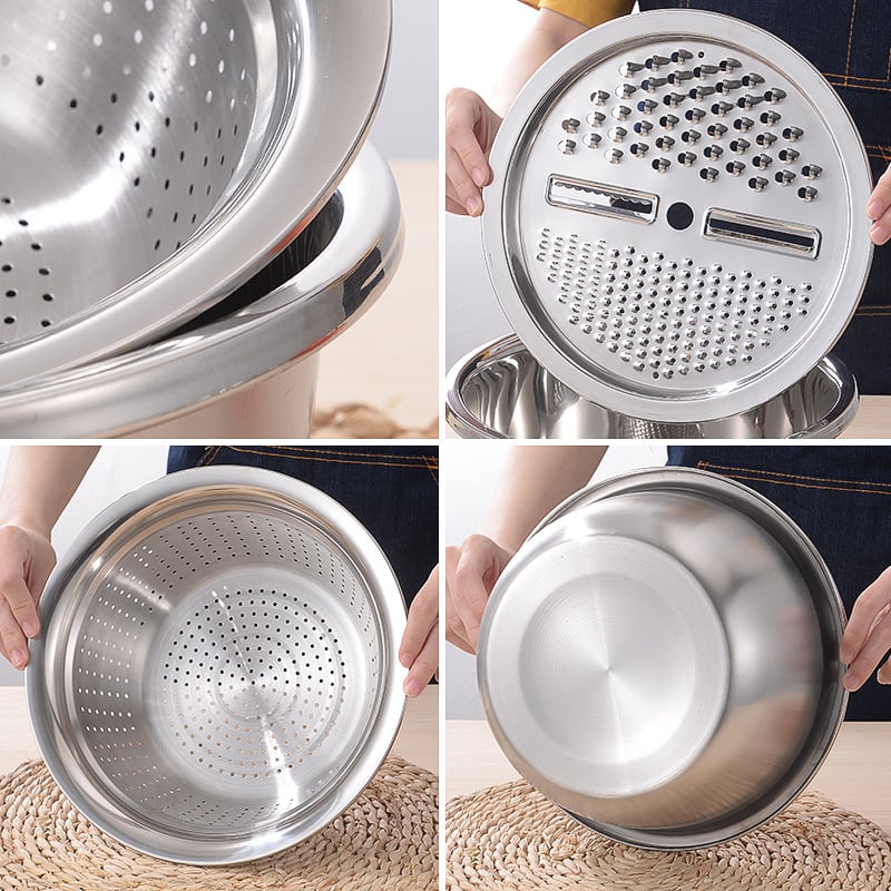 Stainless Steel Grater with Drain Basket🥕🥗 - Image 9