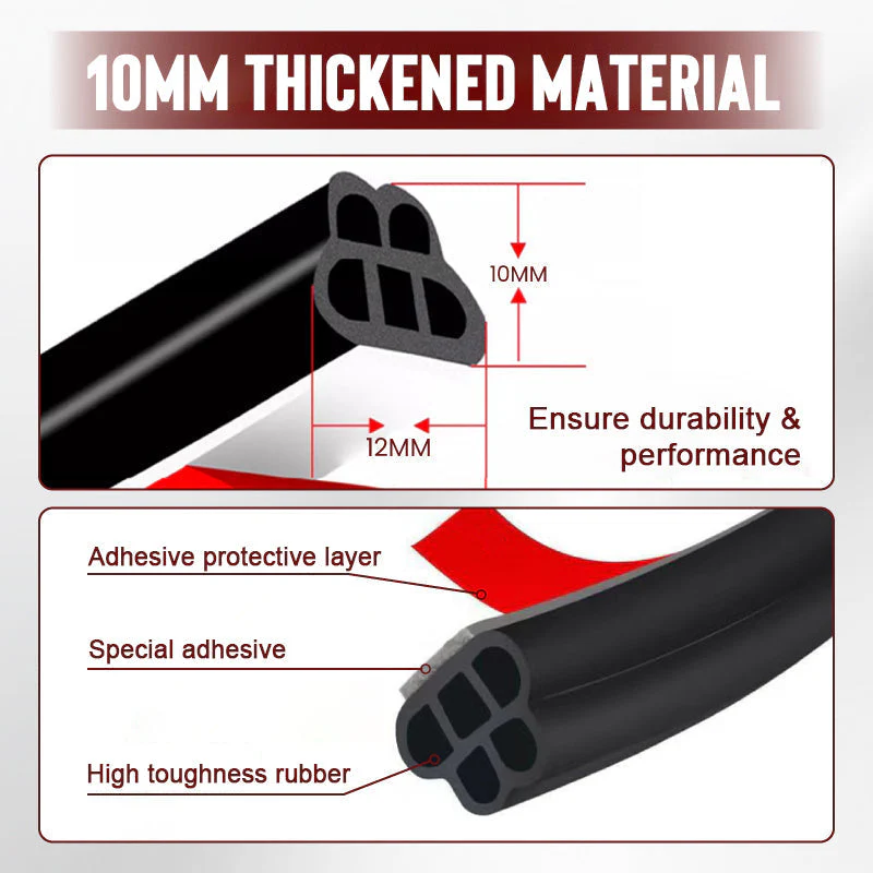 Car Noise Reduction Dust-proof Rubber Seal Strip - Image 8