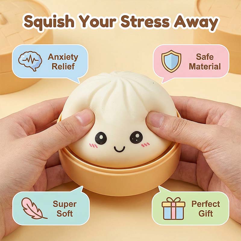 Ultra-Rare Rainbow Smiling Dumpling Squishy - Image 8
