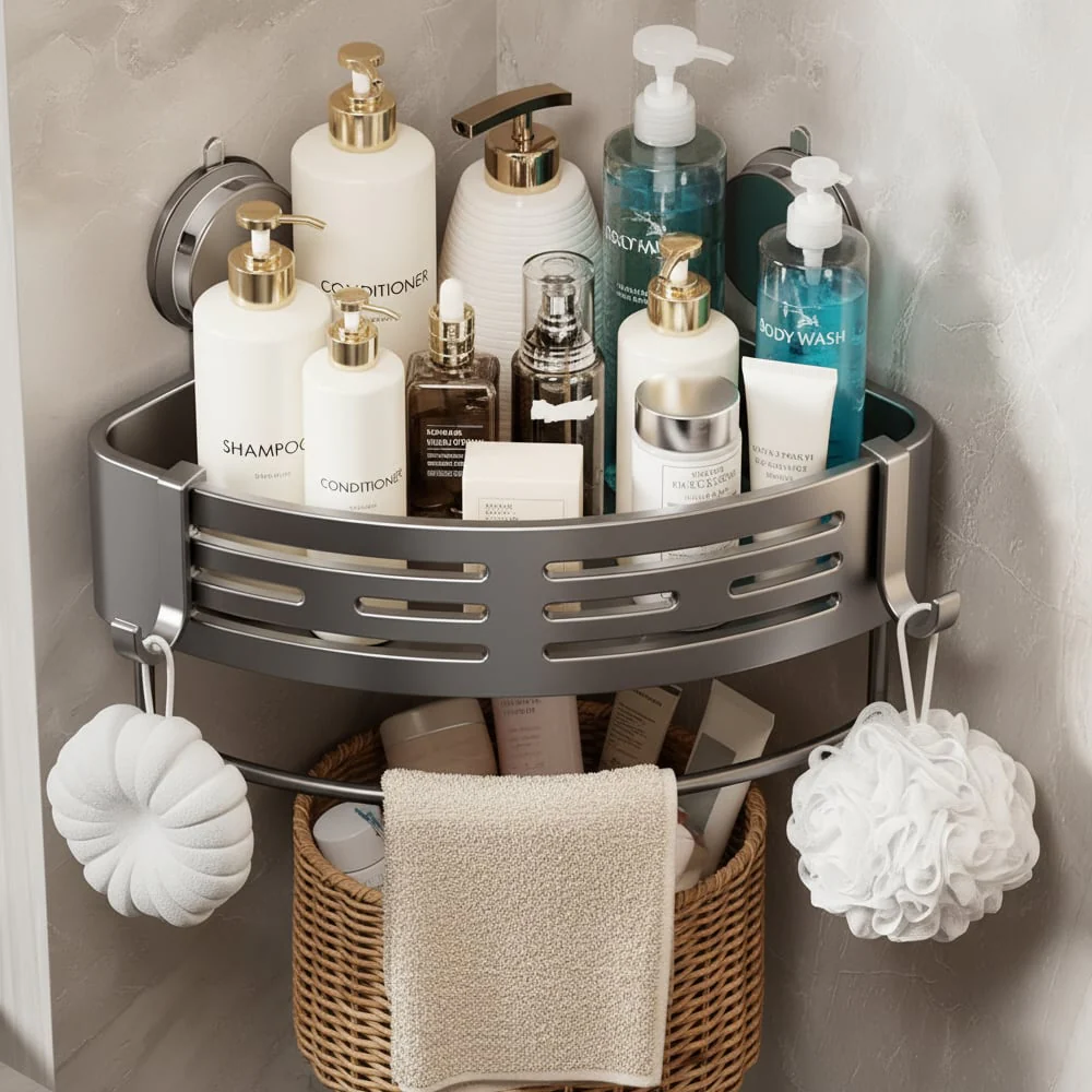 Triangle Suction Cup Shower Caddy - Image 3