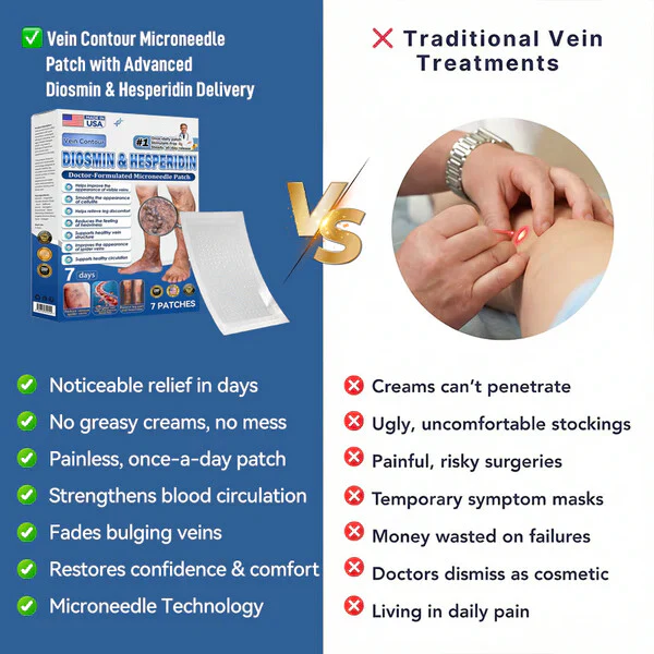 Vein ContourMicroneedle Patch with AdvancedDiosmin & Hesperidin Delivery 🌿 7-Day Visible Results for VaricoseVeins - Image 8