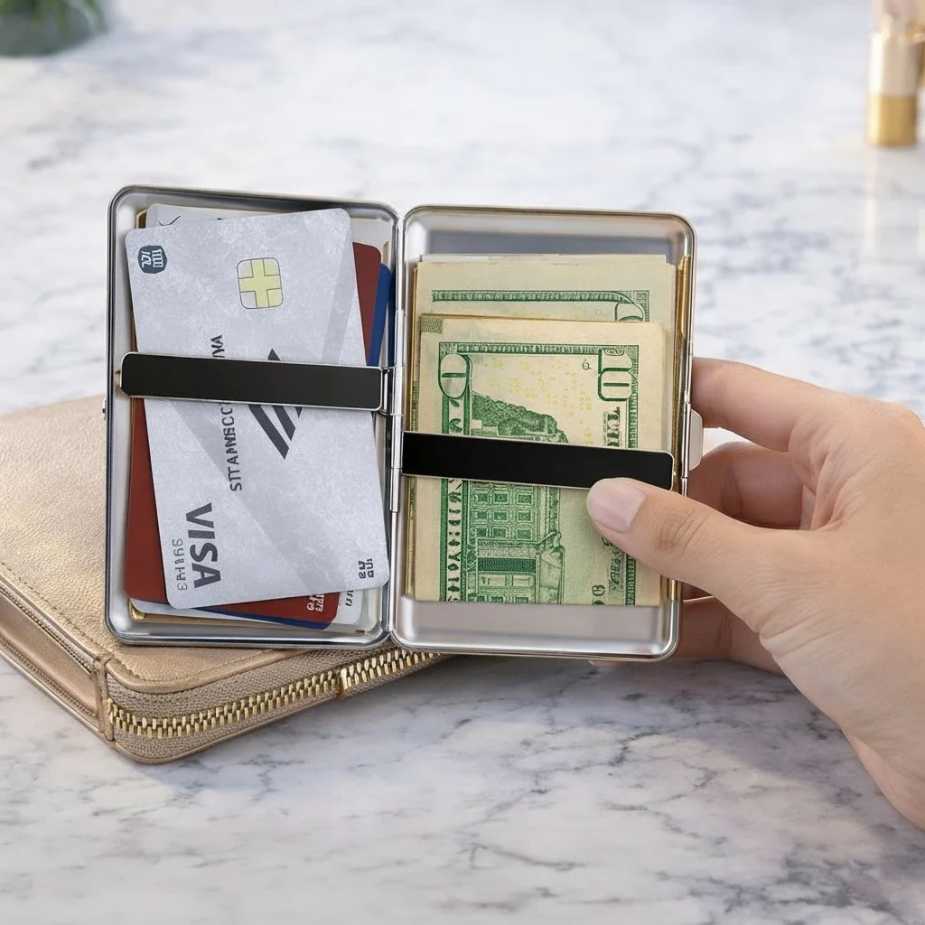 🛡️Vintage Art Deco Versatile Card & Cash Case With RFID Protection - Image 2