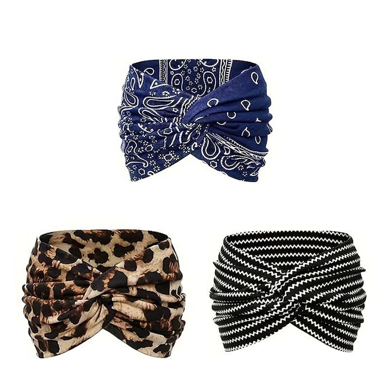 Vintage Style Wide Tie-Dye Hairband - Image 3