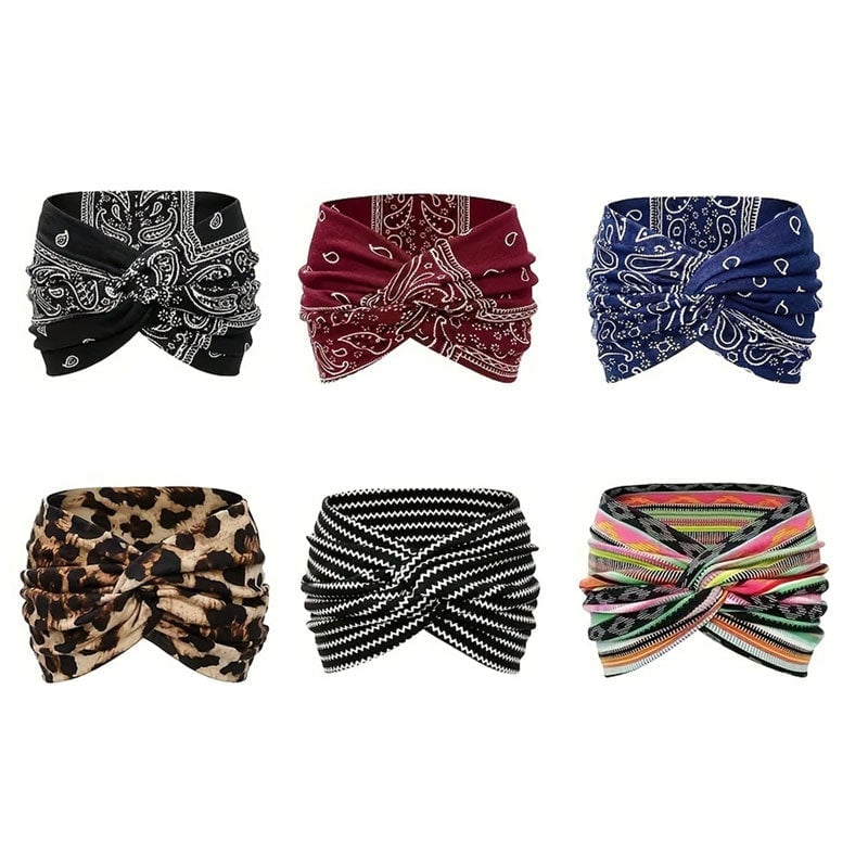 Vintage Style Wide Tie-Dye Hairband - Image 5