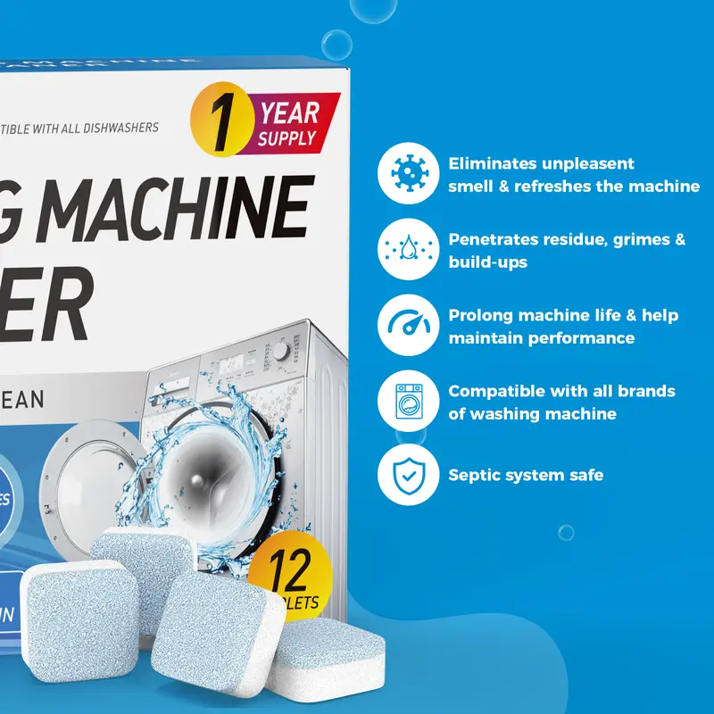 Washing Machine Cleaner Descaler 12 Pack - Image 5