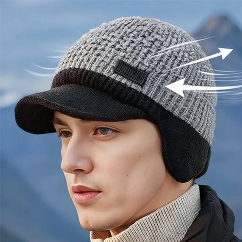Windproof Thermal Cap with Visor - Image 2